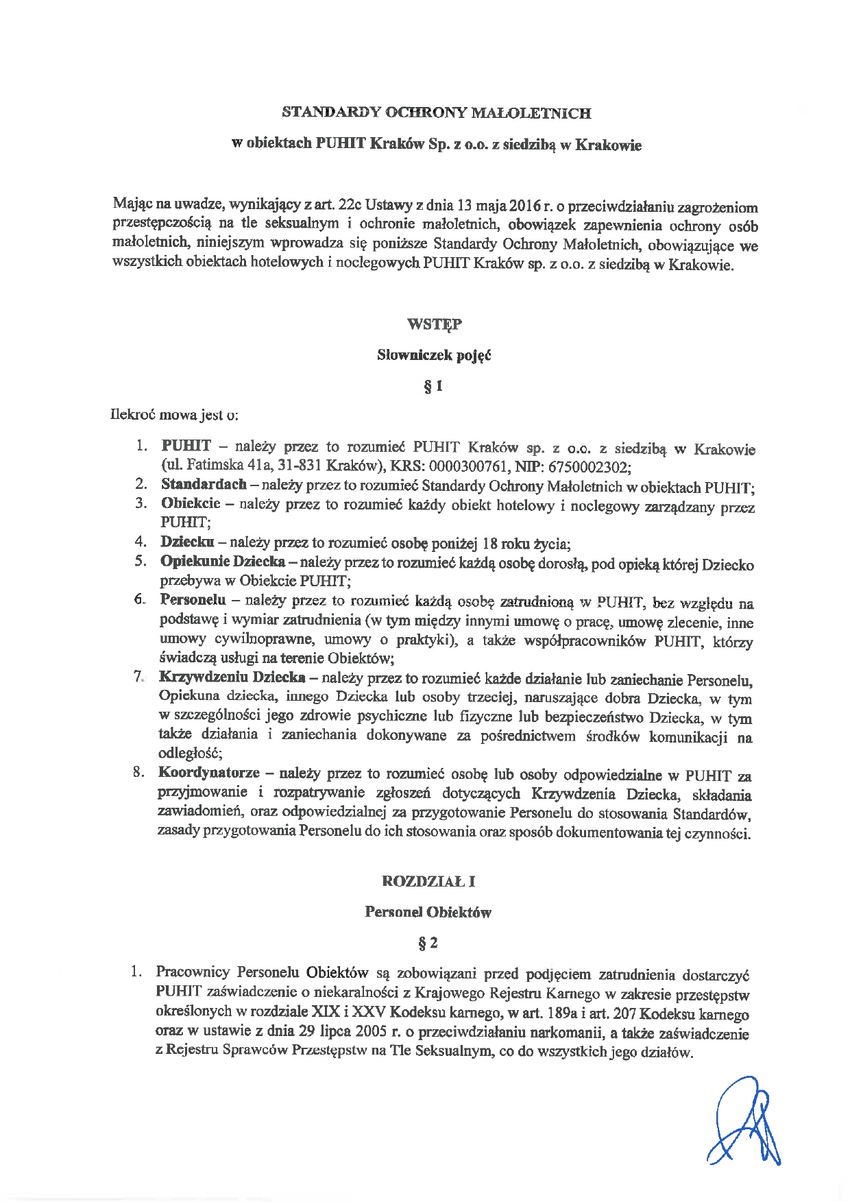 Standardy Ochrony Małoletnich — strona 1