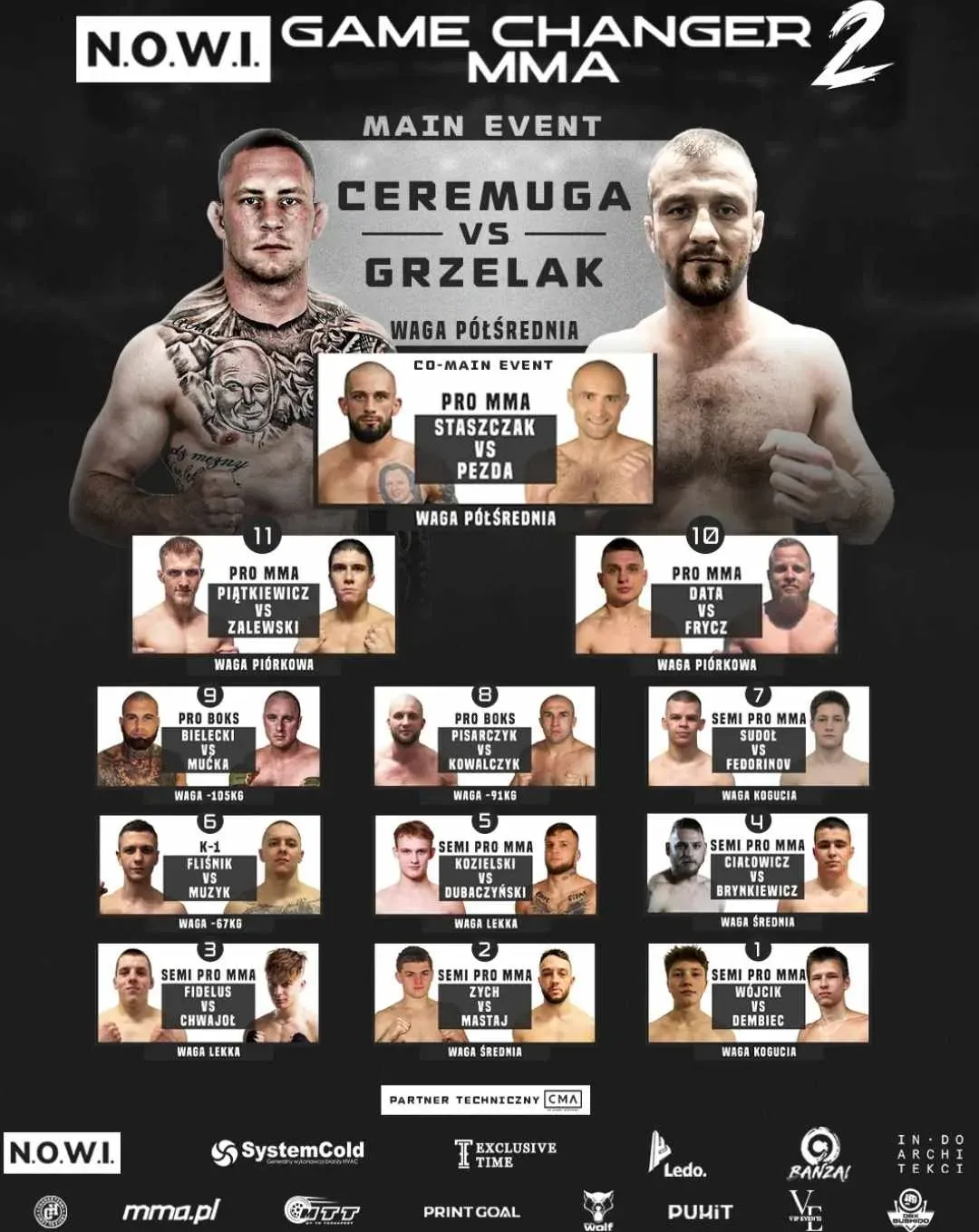 Game Changer MMA 2 (2025) — karta walk z logo PUHIT